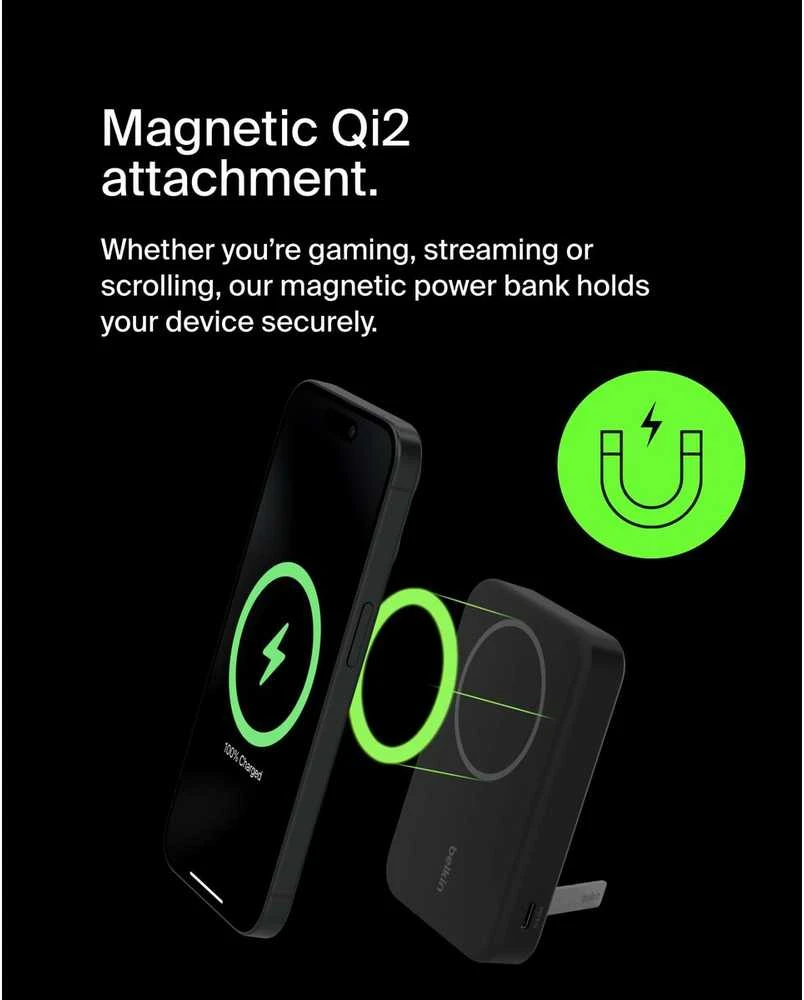 Belkin BoostCharge Pro 8000 mAh Wireless charging Juodas