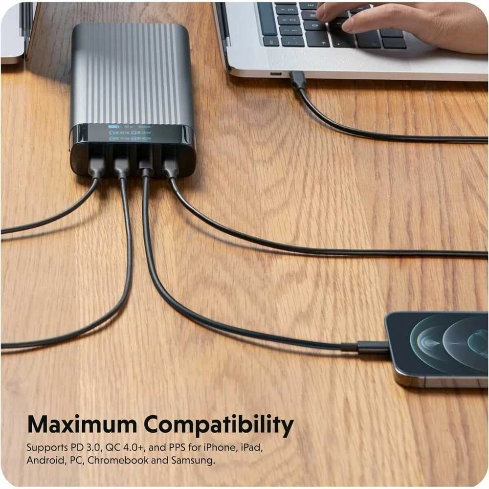 Hiper | HyperJuice 245W USB-C 100Wh baterijos paketas su OLED Ekranas