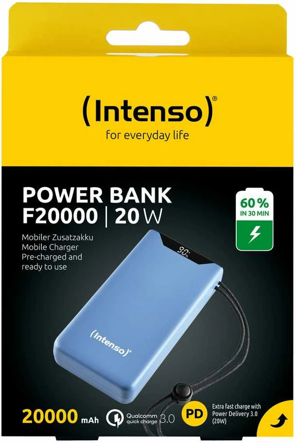Intenso Intenso 7332055 maitinimo blokas ličio polimeras (LiPo) 20000 mAh Mėlyna