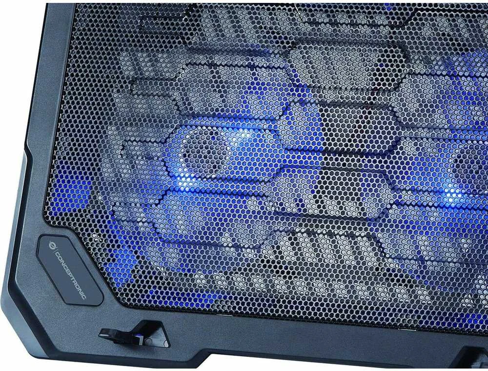 „Conceptronic THANA01B Cooling Pad 15.6“ CONCEPTRONIC 2 ventiliatorių aušinimo padas (15.6) / THANA01B