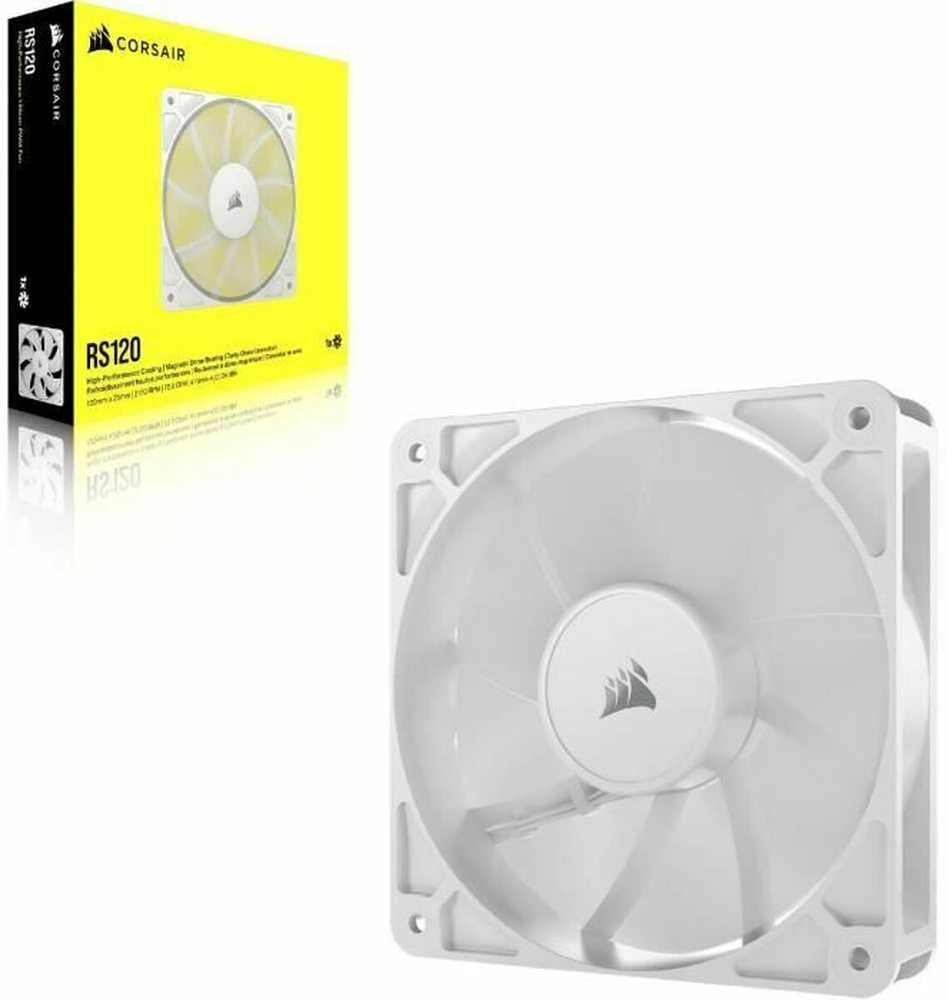 Corsair RS Series 120, PWM korpuso ventiliatorius – 120mm, baltos spalvos