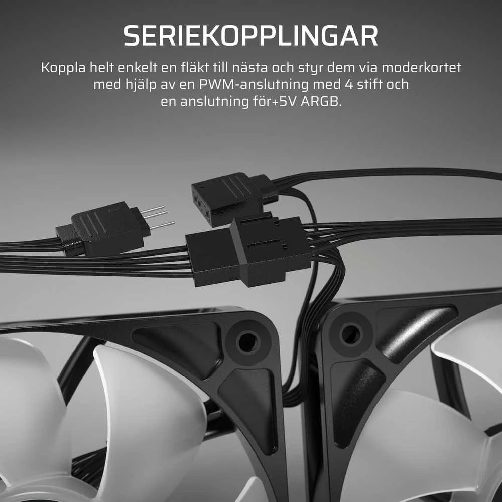 Corsair RS ARGB PWM Fan – 140 mm, juodas