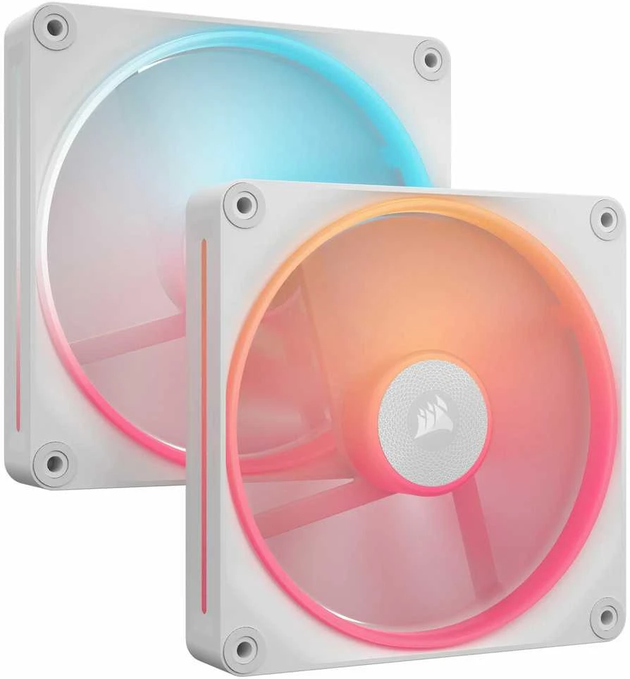 Corsair iCUE Link LX140-R RGB, PWM korpuso ventiliatorius, 2er Pack – 140mm, baltos spalvos