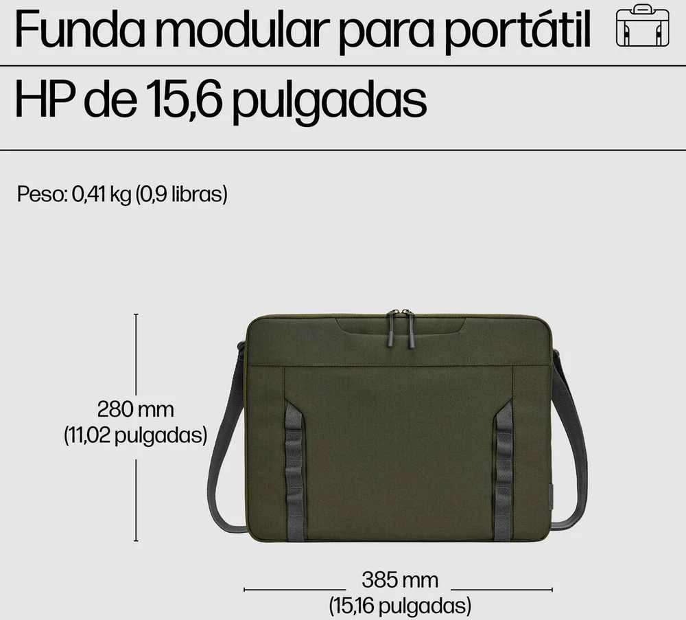 HP Modular 15.6 rankovė / viršutinė apkrova su rankenomis / pečių dirželiu, Vanduo Resistant - tamsiai alyvuogių žalios spalvos