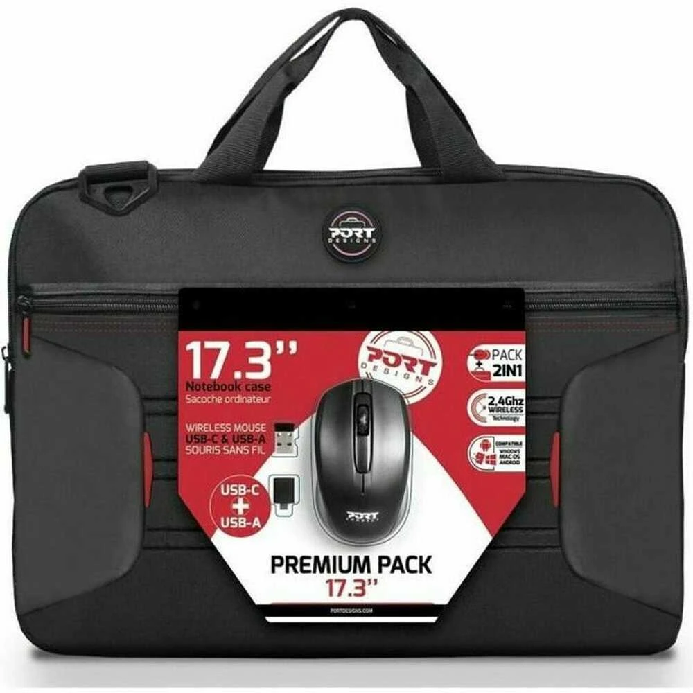 PORT DESIGNS | PREMIUM PACK 17.3 | Messenger - Briefcase | Juodas