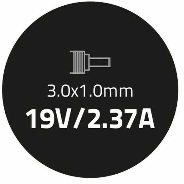 QOLTEC 51508 Nešiojamas kompiuteris AC power adapter f Asus 45W 19V 2.37A 3.0x1.0