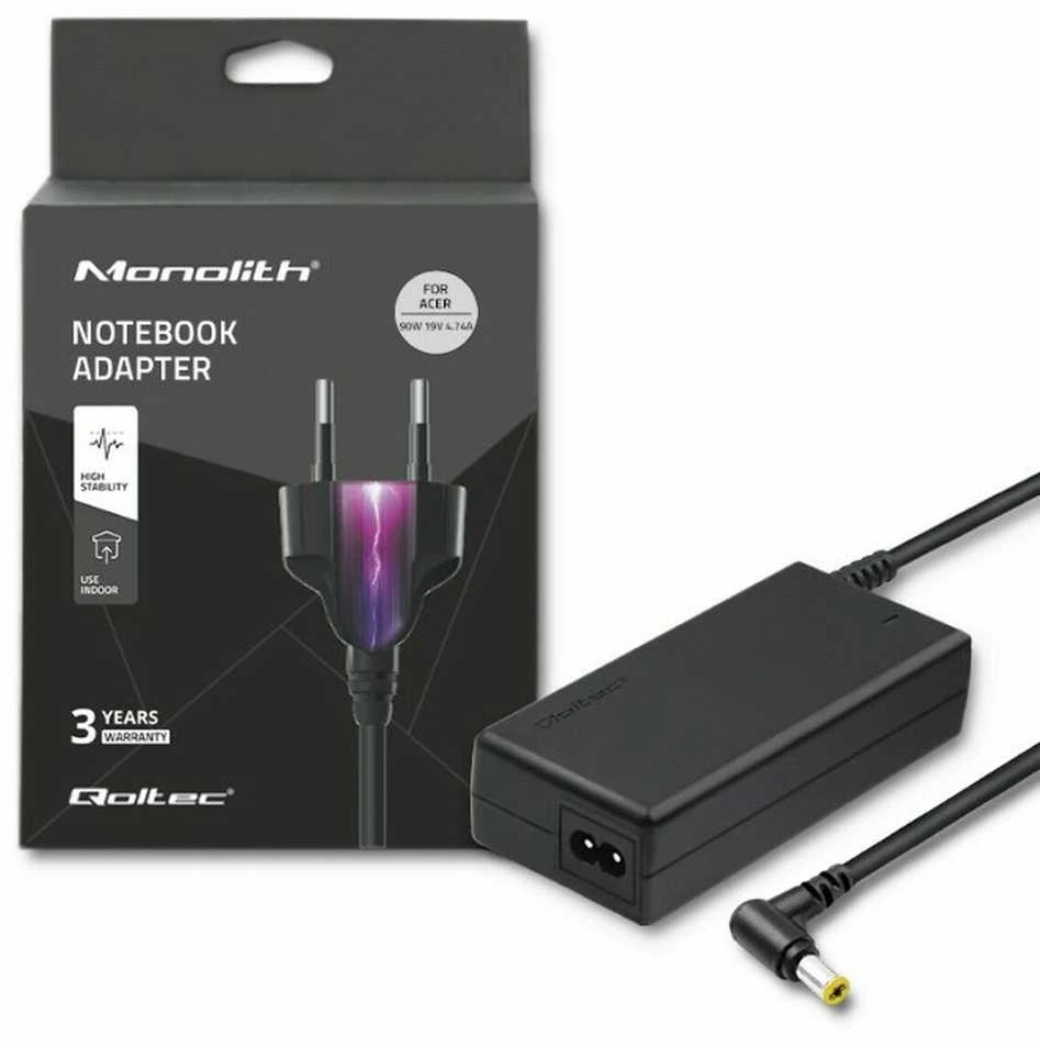 QOLTEC 50075 Nešiojamas kompiuteris AC power adapter Asus 90W 19V 4.9 A 5.5x2.5