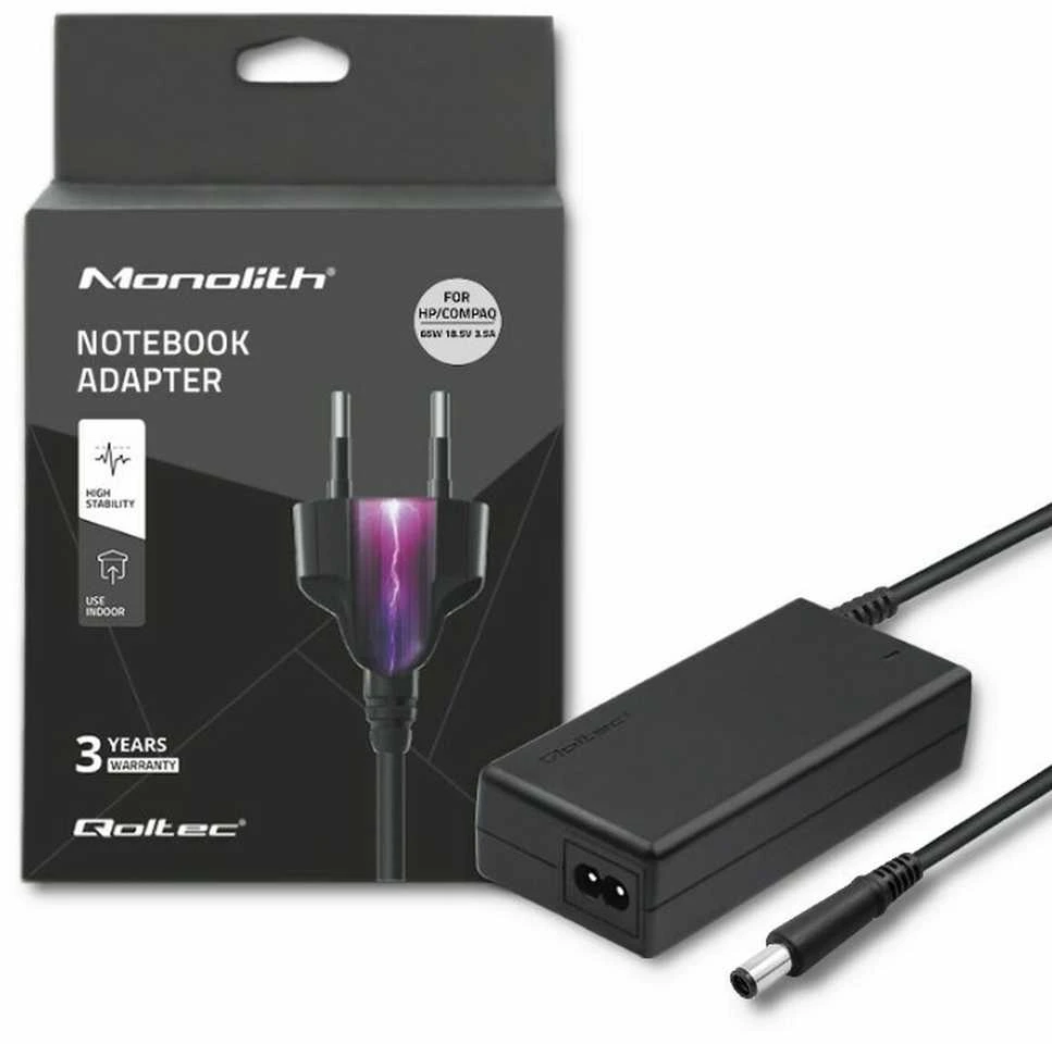 QOLTEC 50086 Nešiojamas kompiuteris AC power adapter HP Compaq 90W 19V 4.74 A 7.4x5.0+pin
