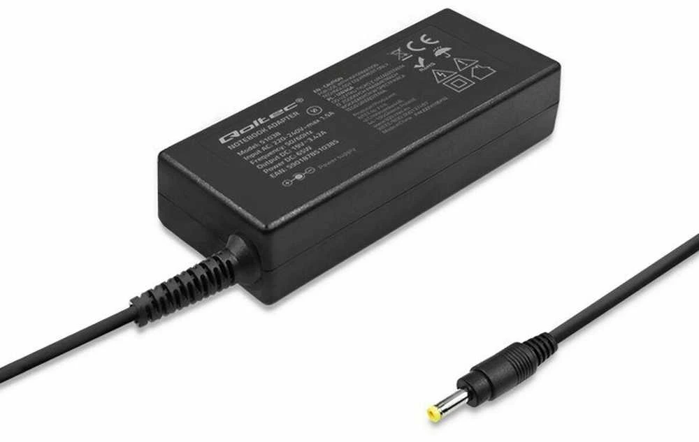QOLTEC 51038 maitinimo adapteris, skirtas Huawei 65W 19V 3.42A 4.0x1.7 maitinimo kabeliui