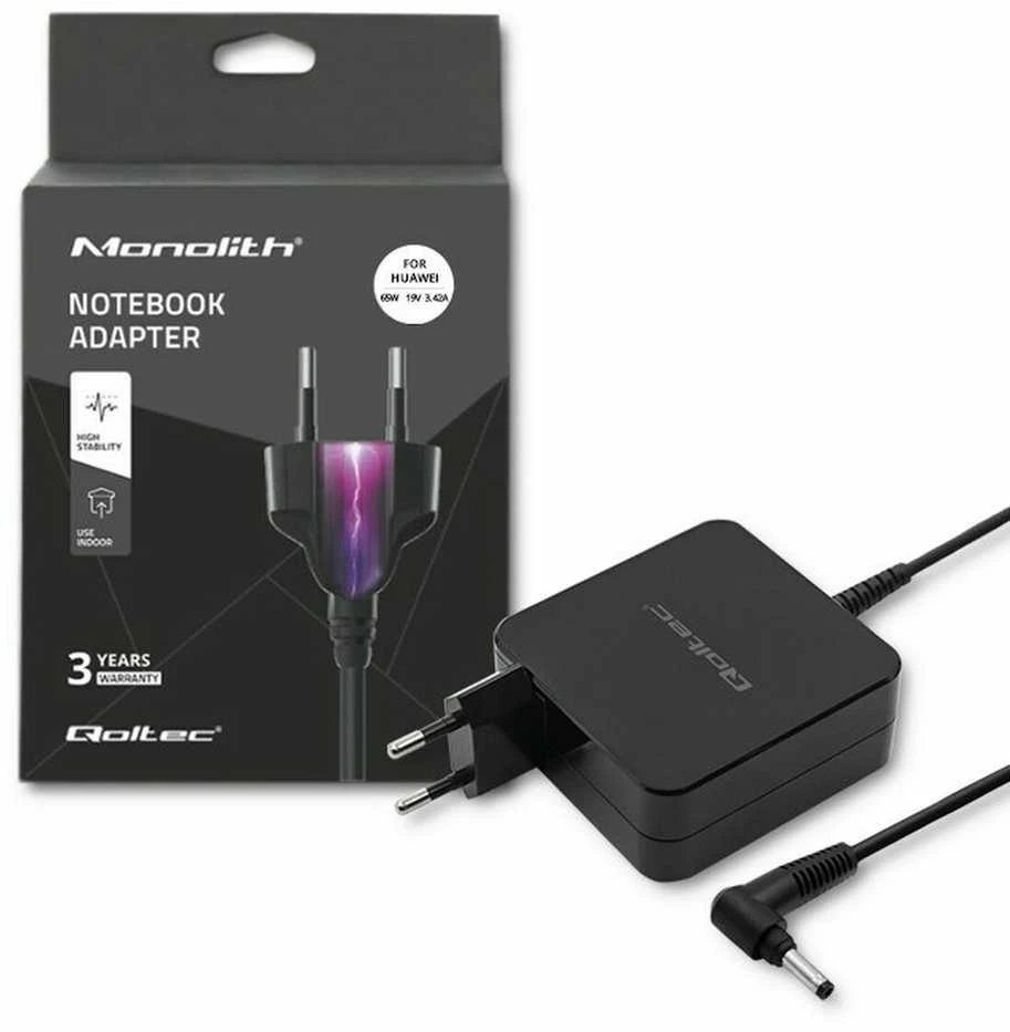 QOLTEC 51751 Nešiojamas kompiuteris AC power adapter Qoltec Huawei 65W 19V 3.42A 4.0 1.7