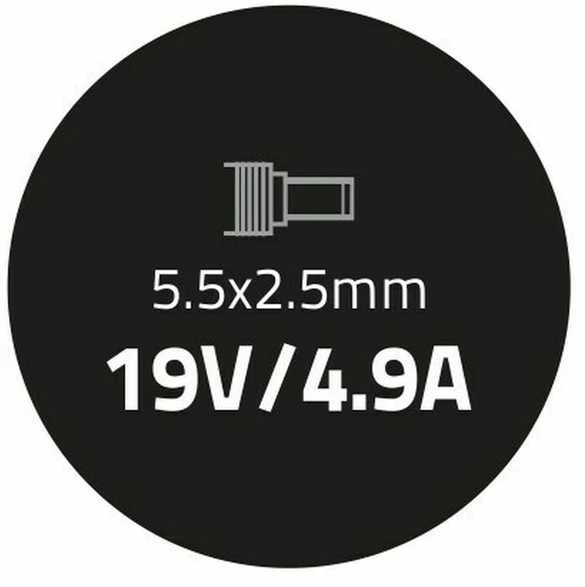 QOLTEC 50075 Nešiojamas kompiuteris AC power adapter Asus 90W 19V 4.9 A 5.5x2.5