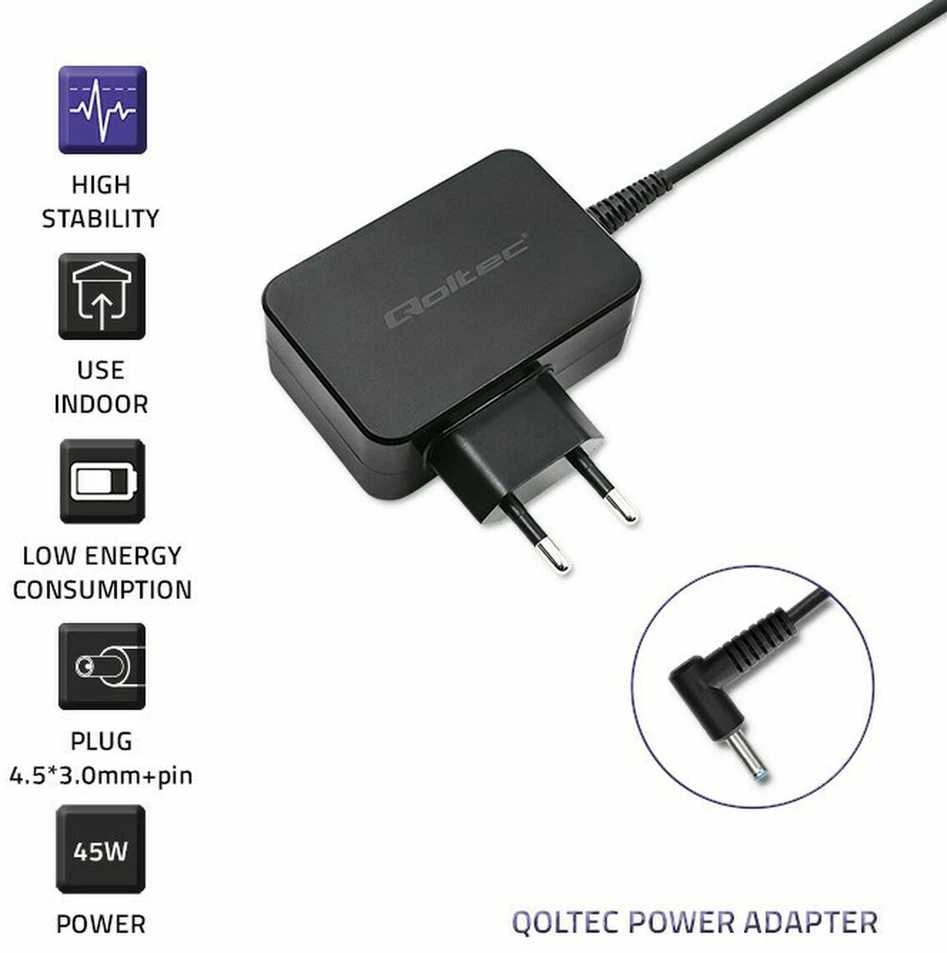 QOLTEC 51026 Maitinimo adapteris, skirtas Lenovo 65W 20V 3.25A 4.0x1.7