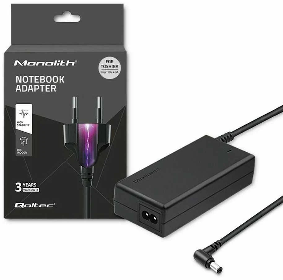 QOLTEC 50076 Nešiojamas kompiuteris AC power adapter Toshiba 90W 19V 4.9 A 5.5x2.5
