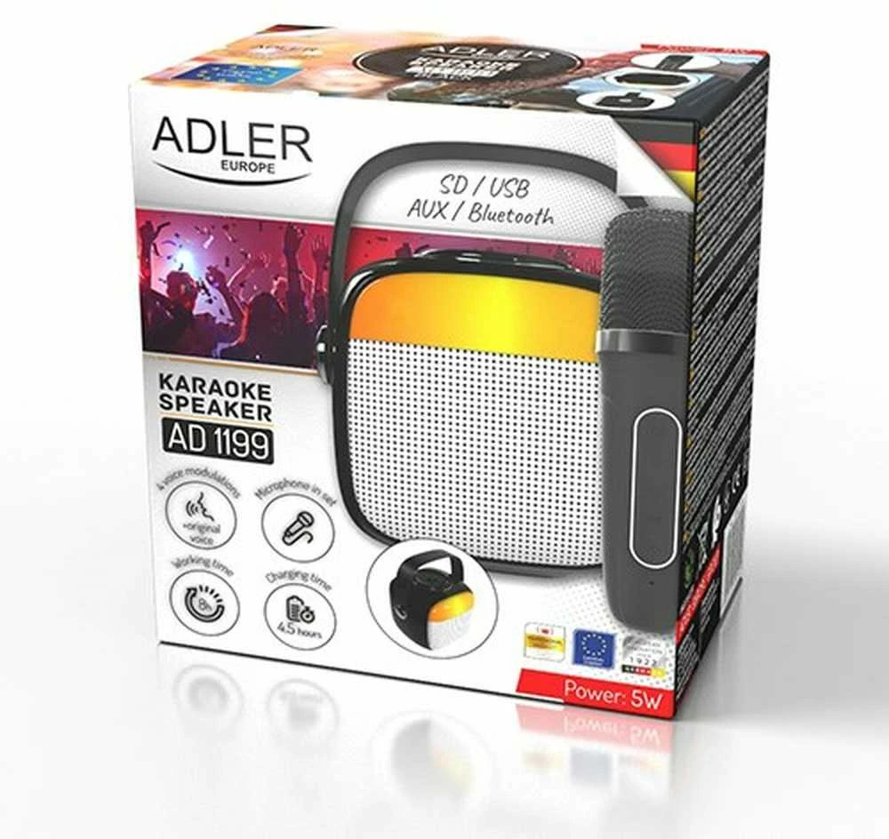 Karaoke garsiakalbis su mikrofonu ADLER AD-1199B