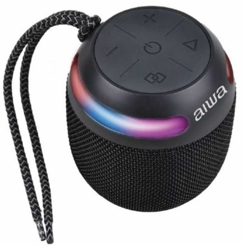 Aiwa Nešiojama Bluetooth kolonėlė 5W RMS su šviesos efektais, juoda