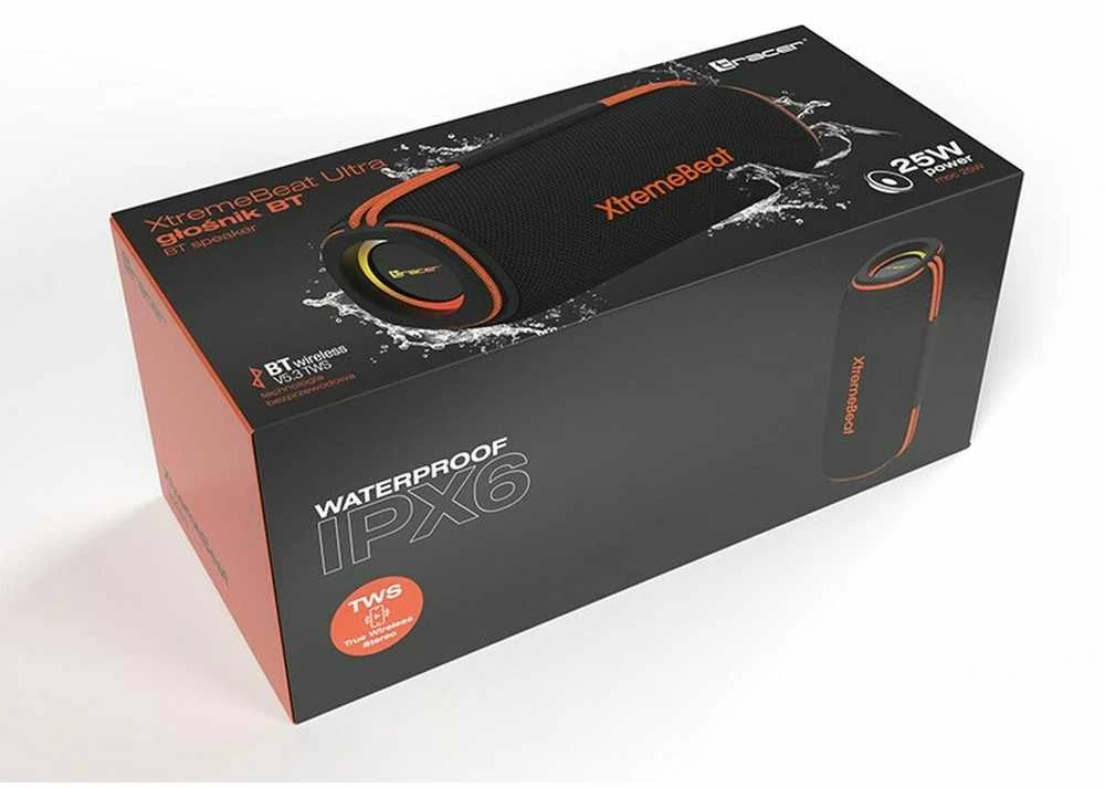 Tracer XtremeBeat Ultra nešiojama kolonėlė, Juodos spalvos