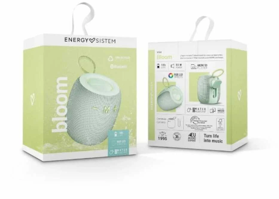 Nešiojama kolonėlė  Energy Sistem Bloom Mint 10W, Mėtų spalvos