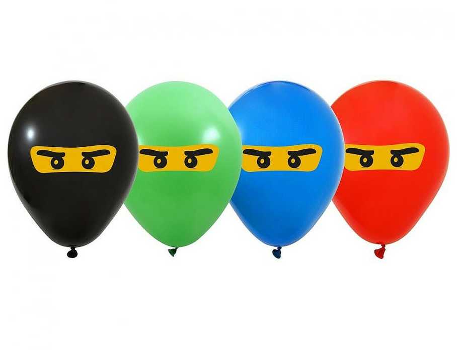 Ninja Ninja balionas, 5 vnt. 12 colių (30 cm)