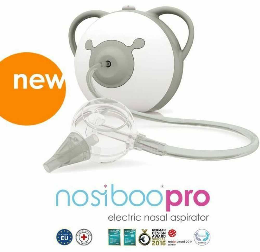 nosiboo elektrinis nosies aspiratorius kūdikiams su reguliuojama siurbimo galia Nosiboo Pro NO-01-X