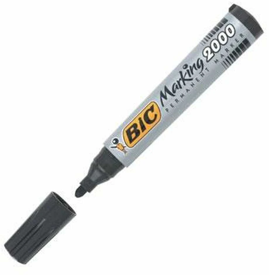 Bic Permanentinis žymeklis Eco 2000 2-5 mm, juodas, pakuotėje 12 vnt. 000095