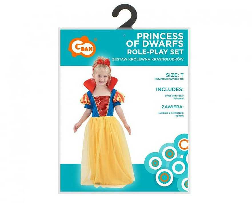 Nykštukų princesės princesės kostiumas 92/104 cm