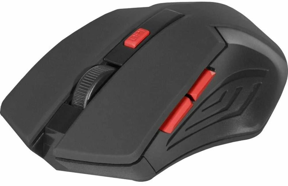 Žaidimų Pelė - Defender Accura MM-275 Optinė 1600DPI Juoda/Raudona