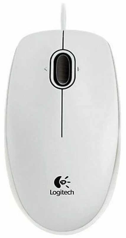 Pelė LOGITECH B100, USB, balta sp.
