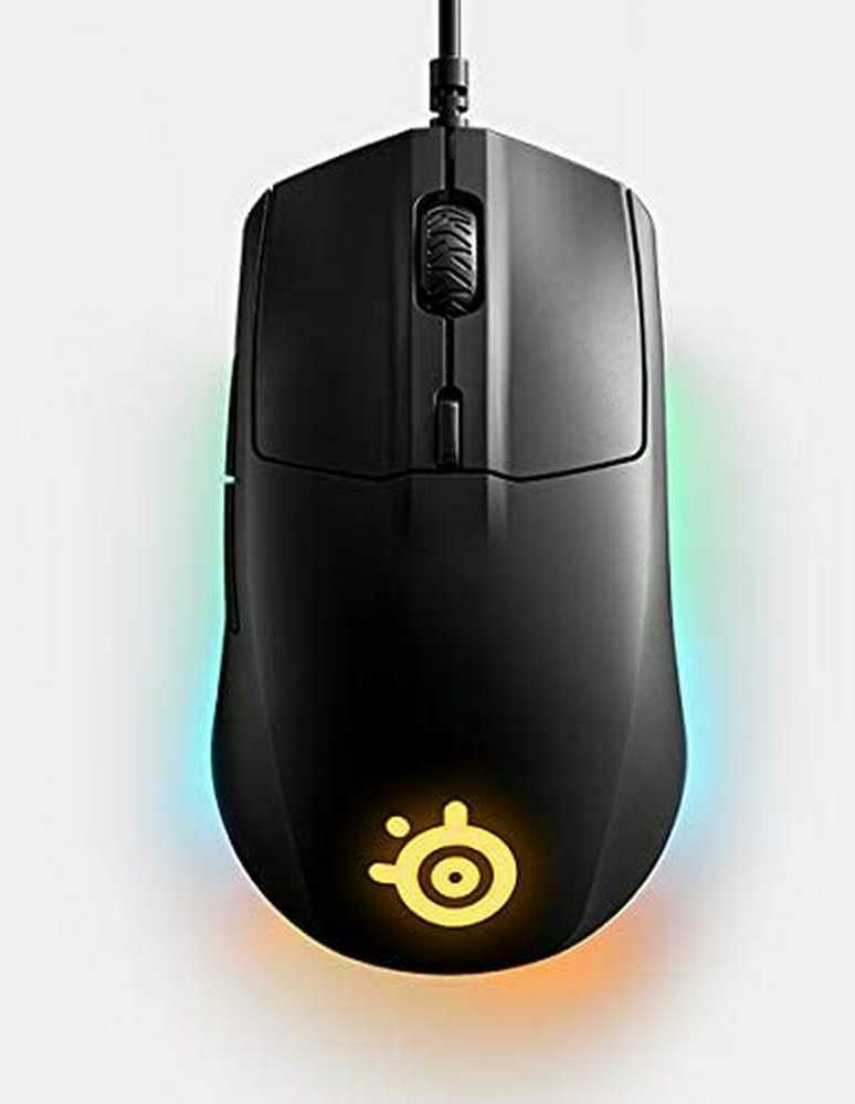 Žaidimų pelė SteelSeries su laidu Rival 3, Juodos spalvos