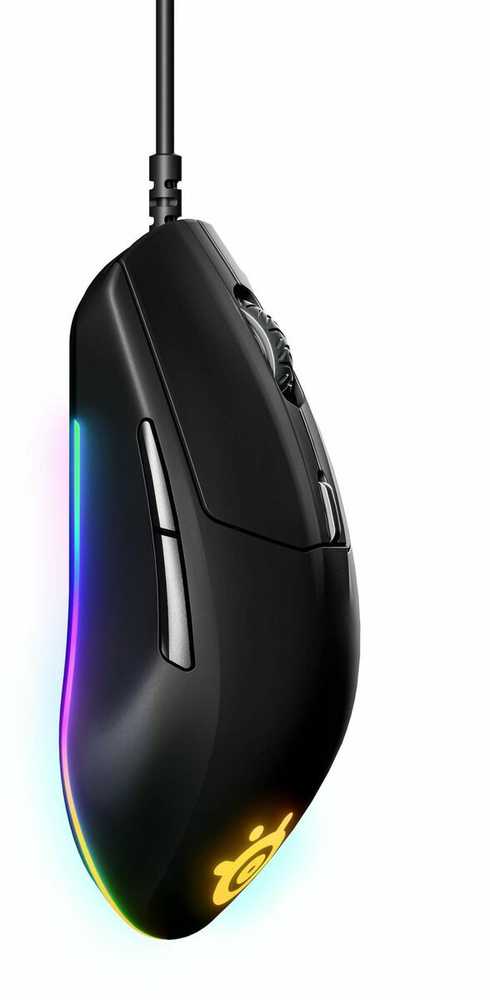 Žaidimų pelė SteelSeries su laidu Rival 3, Juodos spalvos