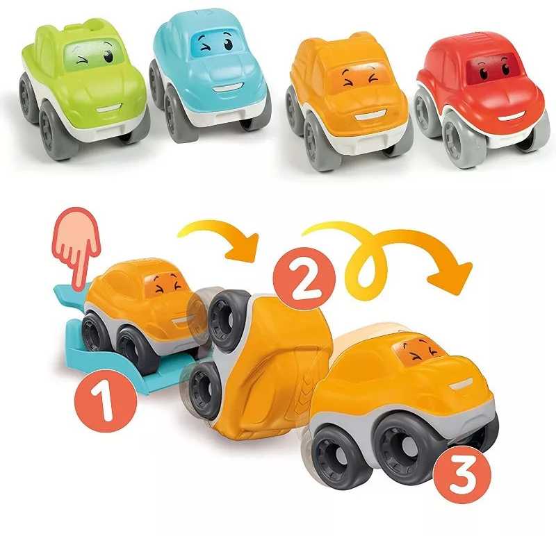 Oranžinė spalva „Somersaulting“ žaislinis automobilis „Clementoni“