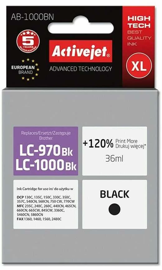 Rašalo Kasetė - Activejet AB-1000BN, 35 ml Juoda