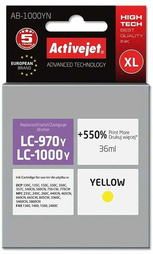 Rašalo Kasetė - Activejet AB-1000YN, Geltona