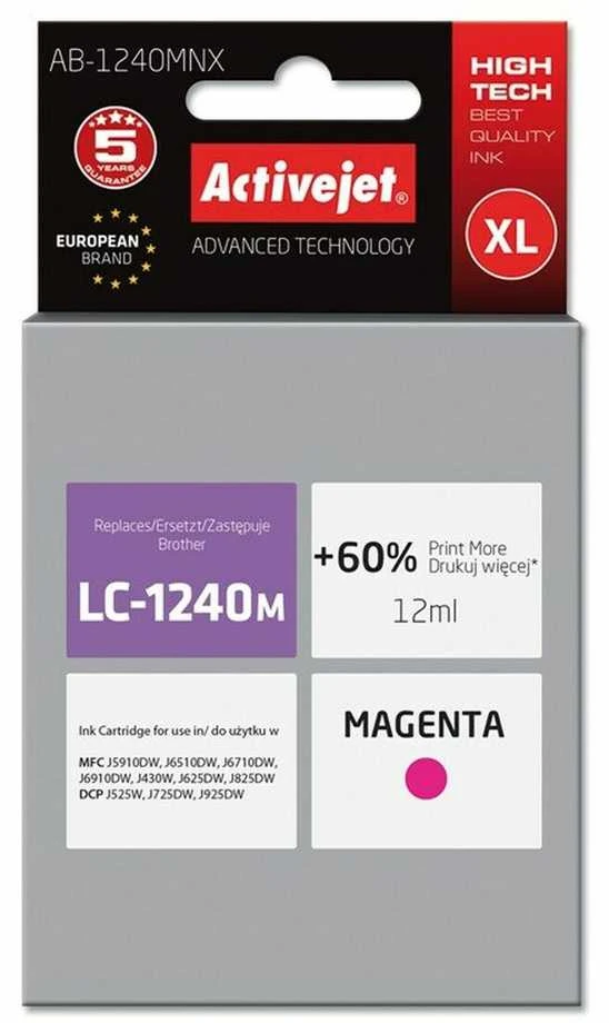 Rašalo Kasetė - Activejet AB-1240MNX 12 ml Suderinama su Brother LC1240M Magenta