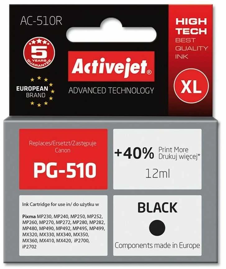 RAŠALINĖ KASETĖ „ACTIVEJET CANON“ (AC-510R JUODA PG-510)