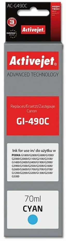 Rašalo Kasetė - Activejet AC-G490C Mėlyna 70ml