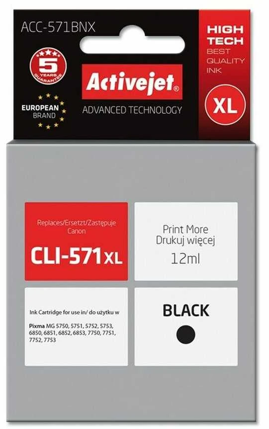 Rašalo Kasetė - Activejet ACC-571BNX Juoda 12 ml