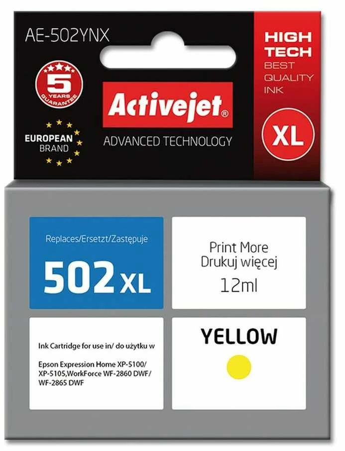 Rašalo kasetė - Activejet AE-502YNX Suderinama Su Epson 502XL Geltona