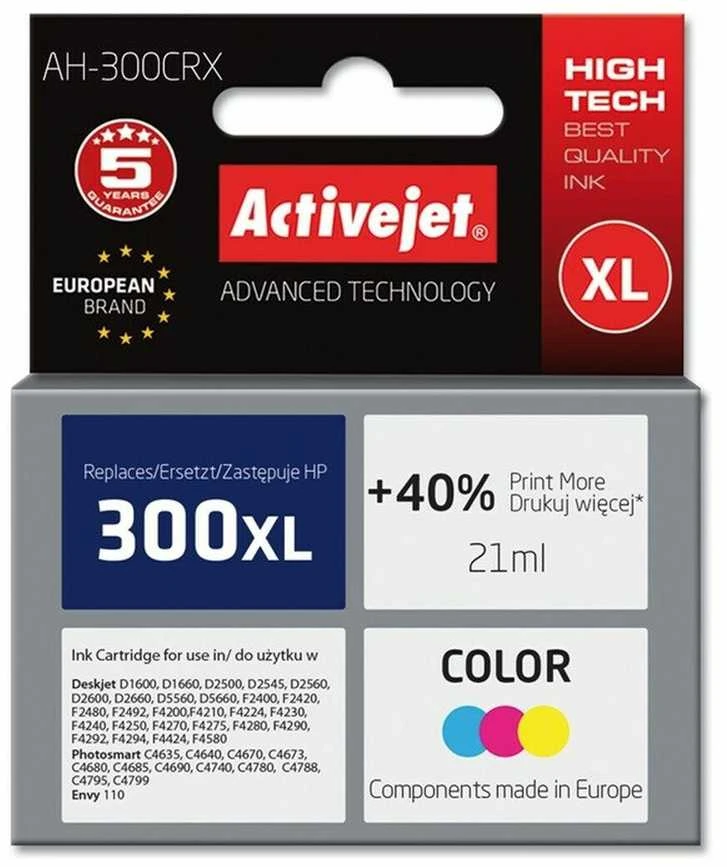Rašalo Kasetė - Activejet AH-300CRX, 21 ml, Spalvotas