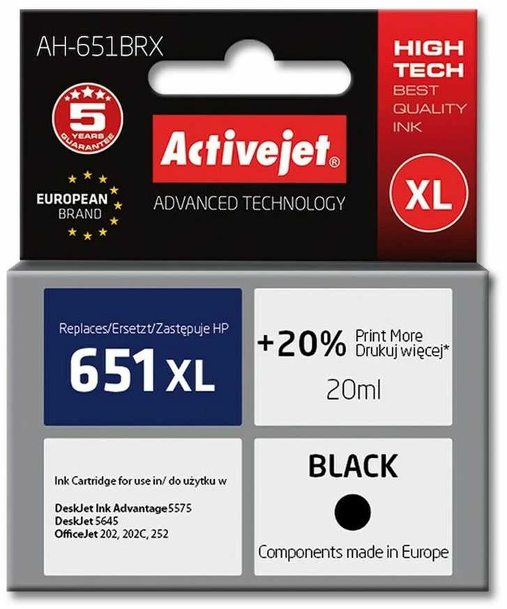 Spausdintuvo Rašalas - Activejet AH-651BRX, 20 ml, Juodas