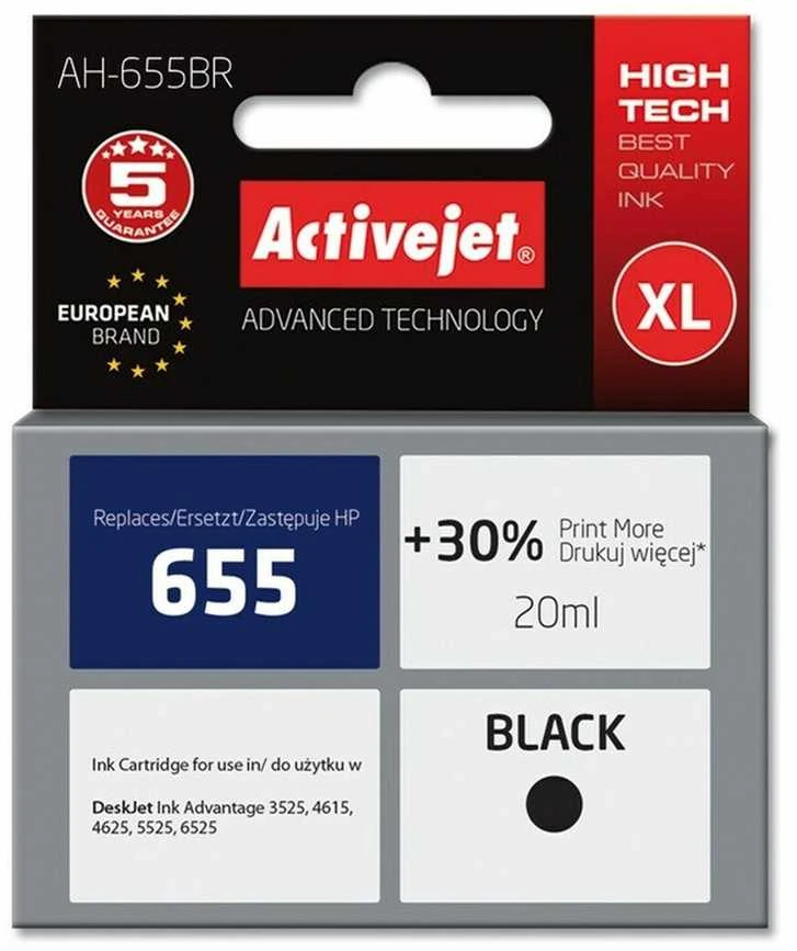 Spausdintuvo Kasetė - Activejet AH-655BR, 20 ml, Juoda
