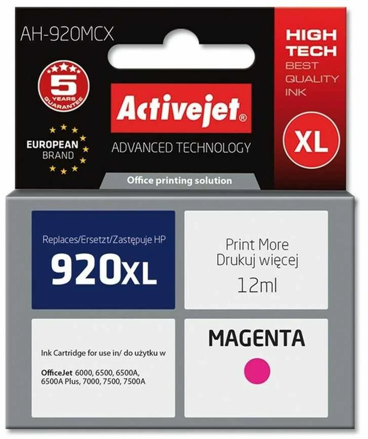 Rašalo kasetė - Activejet AH-920MCX HP 920XL Magenta
