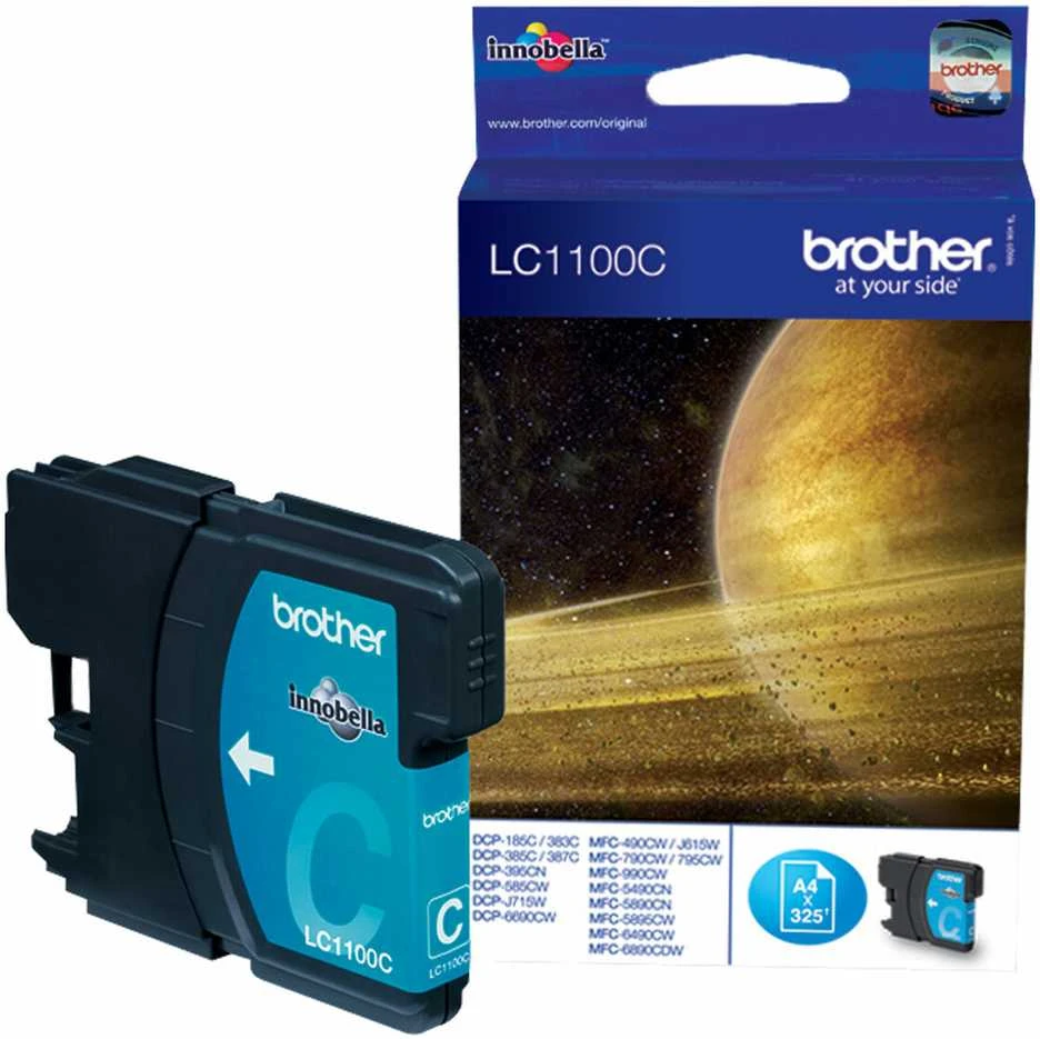 Brother LC-1100C (LC1100C) Rašalinė kasetė, Žydra
