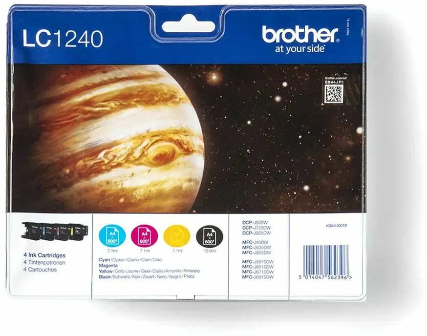 Rašalo kasetė Brother LC1240VALBP CMYK
