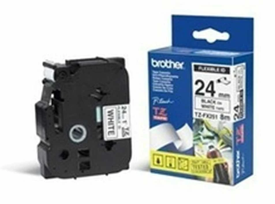 BROTHER TZEFX651 24 Juodas ON Geltonas FLEX