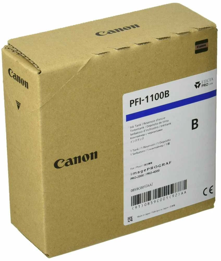 Canon originalus rašalas / kasetė PFI-1100 BK, 0859C001, mėlynas, 160ml