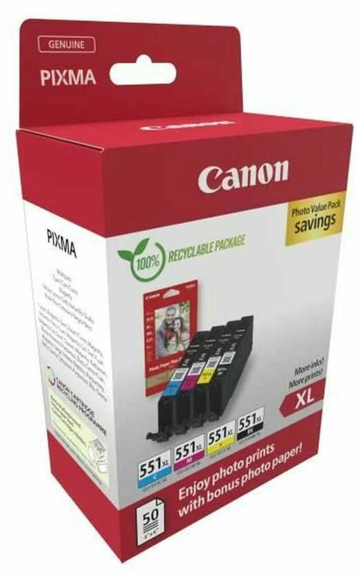 Canon CLI-551XL (6443B008) Rašalinių kasečių komplektas, C/M/Y/BK