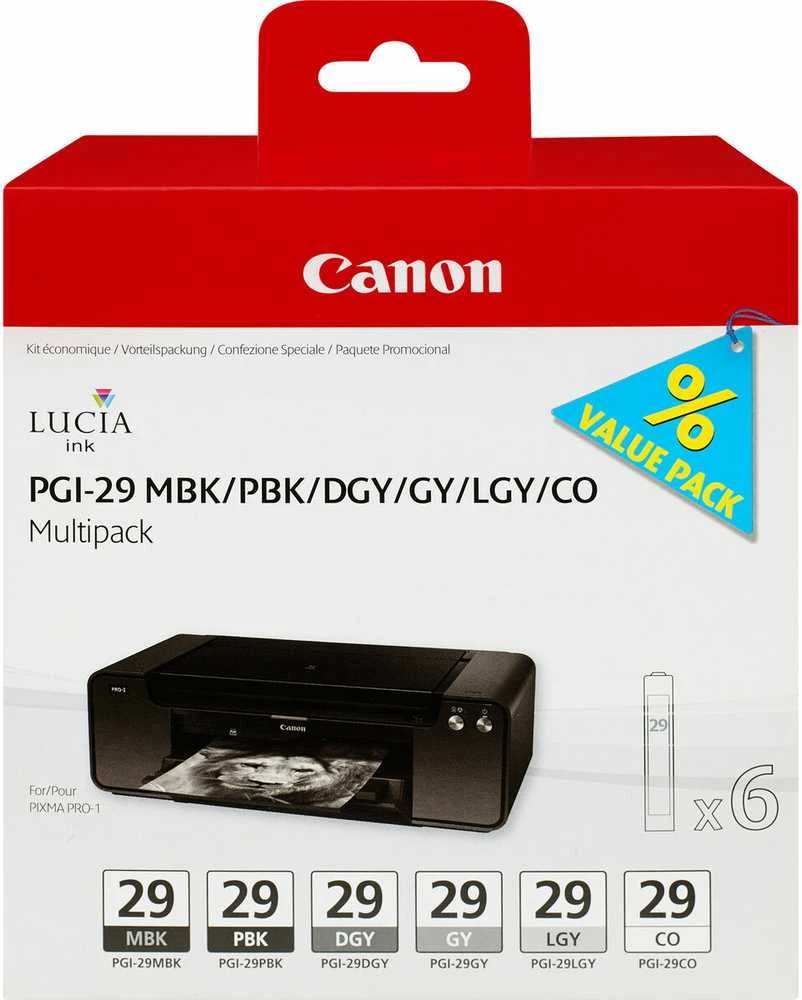 Canon PGI29 (4868B018), MBK/PBK/DGY/GY/LGY/CO kasečių rinkinys