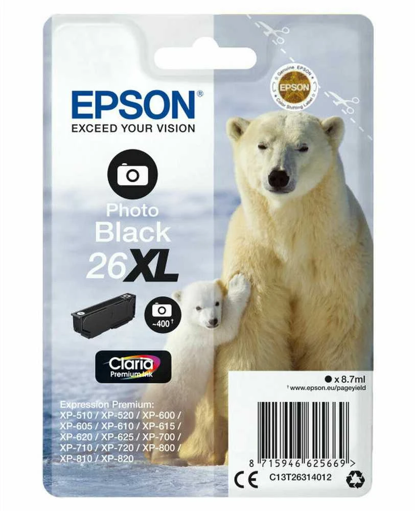 Epson 26XL Ink Cartridge, Juodas