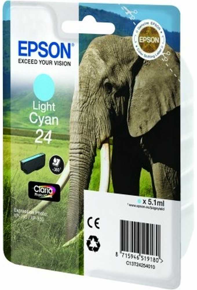 Epson rašalo kasetė šviesiai žalsvai mėlyna Claria Photo HD T 242 T 2425
