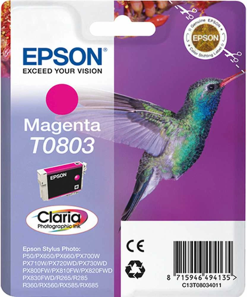 Epson T0803 (C13T08034011), purpurinė kasetė